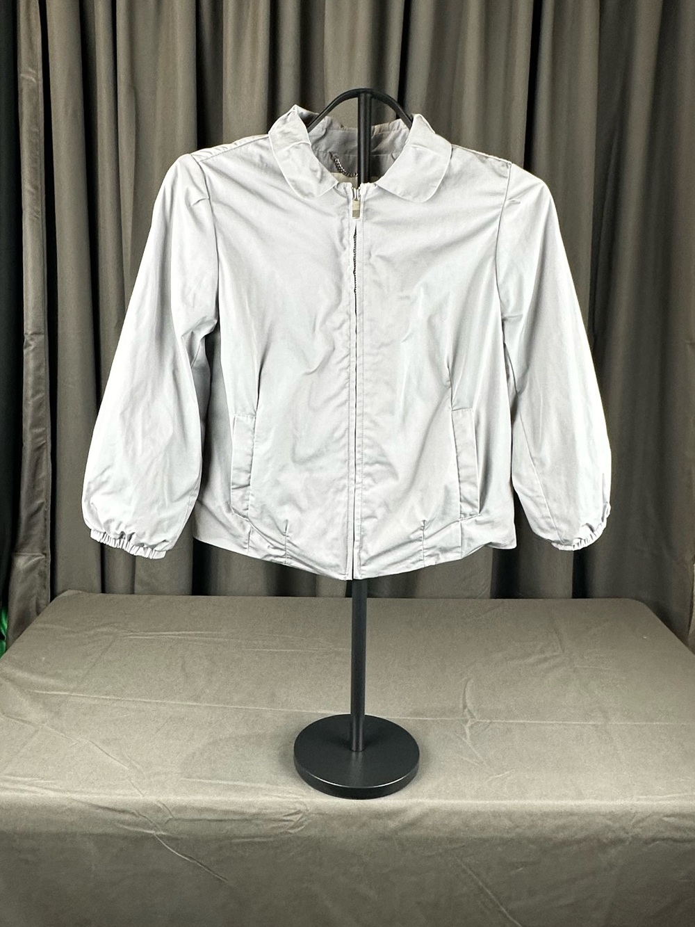 Banana Republic Pale Gray Bomber Jacket